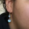 Opalescent Frosted Glass Handmade Earrings