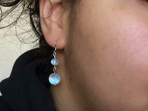 Opalescent Frosted Glass Handmade Earrings