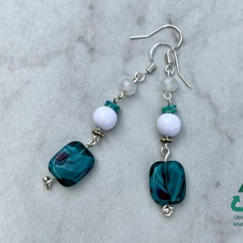 Upcycled Czech Glass Handmade Earrings