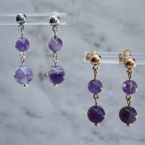Elegant Amethyst Handmade Earrings