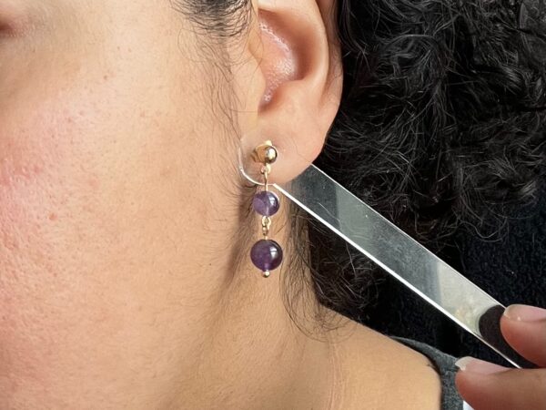 Elegant Amethyst Handmade Earrings
