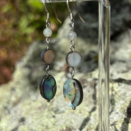 Abalone & Labradorite Handmade earrings