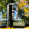 Labradorite Moon Drop Celestial Handmade-Earrings