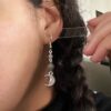 Labradorite Moon Drop Celestial Handmade-Earrings