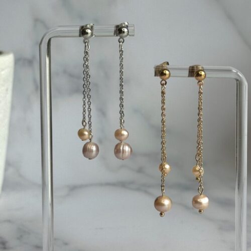 Elegant Freshwater Pearl Drop Handmade Earrings