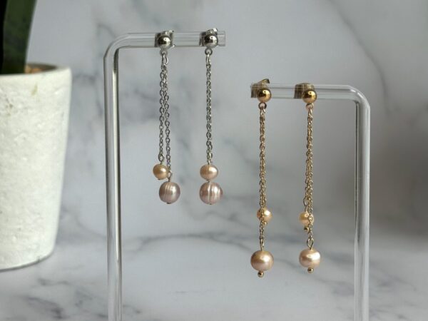 Elegant Freshwater Pearl Drop Handmade Earrings