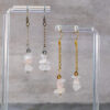 Rose Quartz Chip Handmade Dangle Earrings