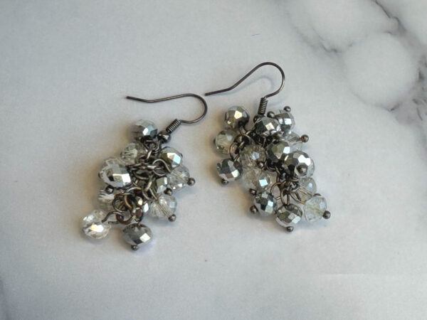 Upcycled Bead Cluster Handmade Earrings