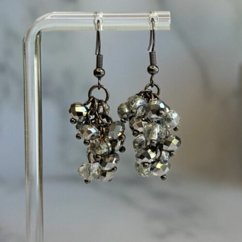 Upcycled Bead Cluster Handmade Earrings
