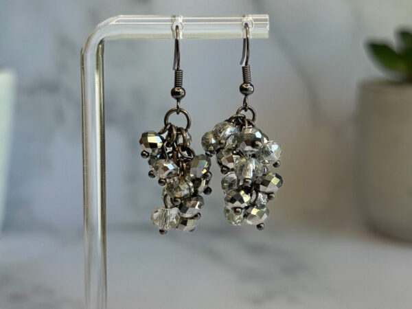 Upcycled Bead Cluster Handmade Earrings