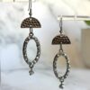 Upcycled Hammered Metal Handmade Earrings