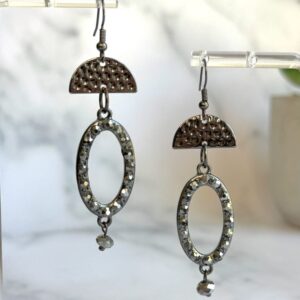 Rose Quartz Chip Handmade Dangle Earrings