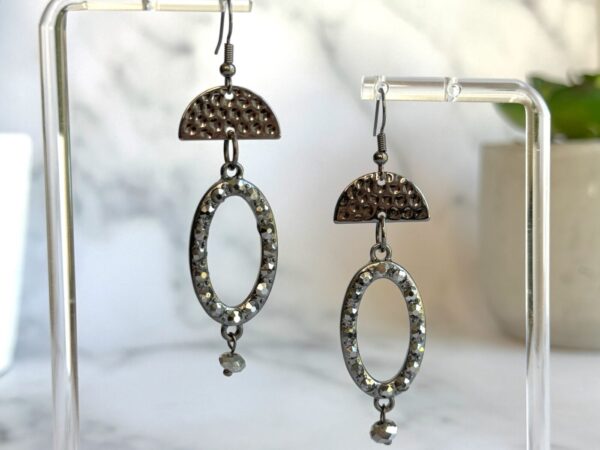 Upcycled Hammered Metal Handmade Earrings