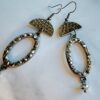 Upcycled Hammered Metal Handmade Earrings
