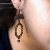 Upcycled Hammered Metal Handmade Earrings