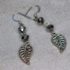 Upcycled Leaf Dangle Handmade Earrings