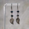 Upcycled Leaf Dangle Handmade Earrings
