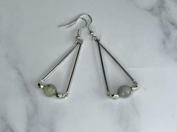 Labradorite Modern Hanging Handmade Earrings