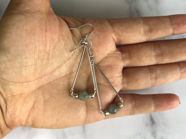 Labradorite Modern Hanging Handmade Earrings